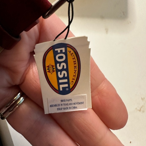 NWT-Fossil Watch Leather Brown Band with Silver Face - Picture 6 of 12